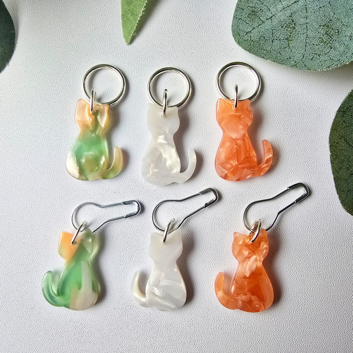Anna Acetate Cat Stitch Markers