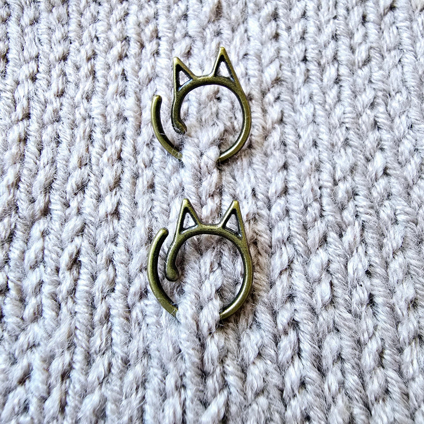 Cat Open Ring Stitch Markers