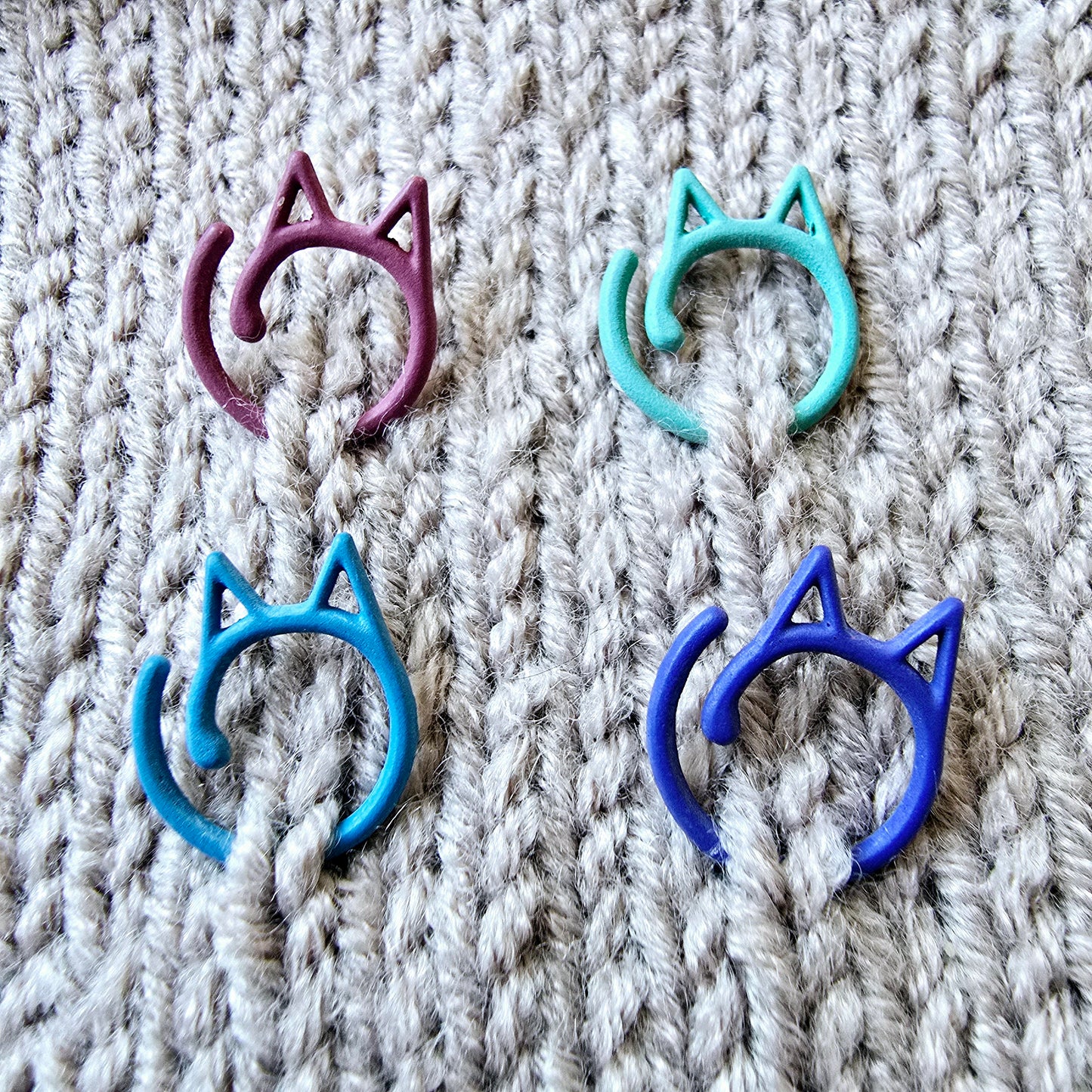 Cat Open Ring Stitch Markers